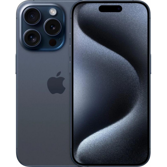 Смартфон Apple iPhone 15 Pro, 128Gb, Dual eSIM, Blue Titanium (Синий)