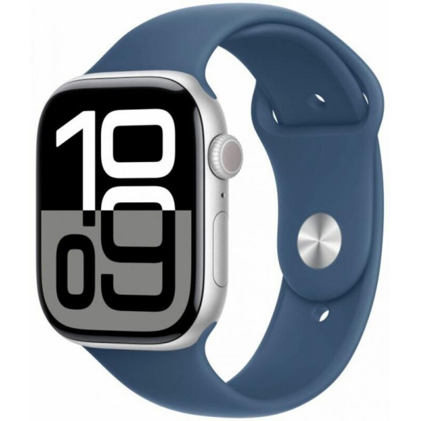 Умные часы Apple Watch Series 10 42mm Silver Aluminium Case With Denim Sport Band M/L